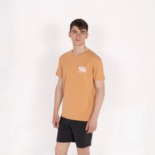SQL Slimfit Artificial Experience Baskılı Erkek Açık Kahve T-Shirt