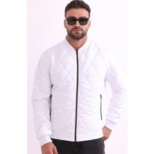 River Club Erkek Kolej Yaka Su ve Rüzgar Geçirmez  Kapitone Desenli Elyaflı Dolgulu Mont M-77