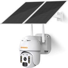 Avenir AV-M04 Sim Kartlı 4g Solar Panelli 7/24 Sürekli Kayıt Gece Görüşlü Akıllı Kamera