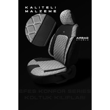 Trobus Renault Talisman Sedan 2016 Aracınıza Uyumlu Koltuk Kılıfı Jakar Deri Gri