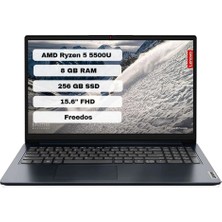 Lenovo Ideapad 1 15ALC7 82R400LYTX Amd Ryzen 5 5500U 8gb 256GB SSD Freedos 15.6" Fhd Taşınabilir Bilgisayar - Koyu Mavi