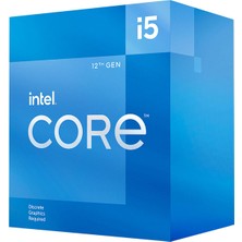 INTEL CORE i5-12400F 2.50Ghz 18MB 1700p 12.Nesil FANLI VGASIZ