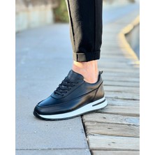 BLACK LAYB 0639 HAKİKİ DERİ ERKEK SNEAKER SİYAH