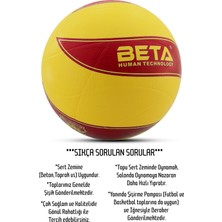 Telvesse Voleybol Topu Pompalı Dahil Set Kauçuk Beta Dikişsiz Yekpare Üretim Kırmızı