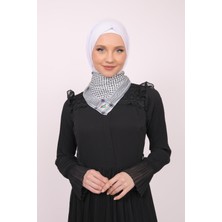 Zaytoon Siyah Çizgili Filistin Şal Kefiye Fular Saçaksızlı Filistin Fular Unisex S100011