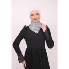 Zaytoon Siyah Çizgili Filistin Şal Kefiye Fular Saçaksızlı Filistin Fular Unisex S100011