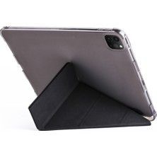 Z-Mobile iPad Air 6. Nesil 11" M2 2024 Uyumlu Kapaklı Standlı Kılıf Kalemlik Bölmeli Silikon