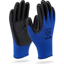 Demir Safety Nitril Eldiven Zebra Mavi Dz.04 10 No
