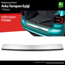 S-Dizayn Volkswagen T-Cross Krom Arka Tampon Eşiği 2019-2023 A+ Kalite