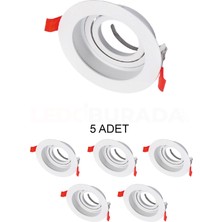 Cata CT-5229 Pars Yuvarlak Boş Spot Kasası Beyaz Renk GU10 - 5’li Paket