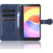 Mays Shop Zte Blade A32 Geometrik Desen Deri Cüzdan Kapak Manyetik (Yurt Dışından)