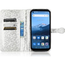 Mays Shop Oukitel WP16 Manyetik Toka Geometrik Desen Deri Cüzdan Için Kılıf (Yurt Dışından)