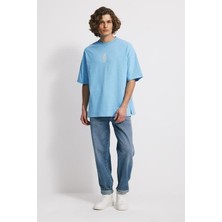 Babokah Nakışlı Heavy Jersey Oversize Fit T-Shirt