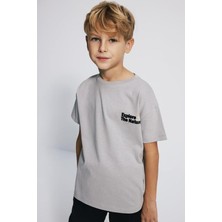 Babokah (Kids Boy) Nakışlı Heavy Jersey Oversize Fit Organik T-shirt