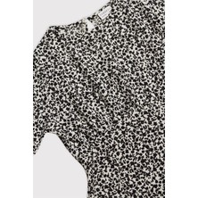 Babokah (Kids Girl) Desenli Uzun Kol Kısa Çiçekli Elbise