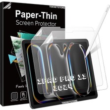 TEKNETSTORE Apple Apple iPad Pro 13 Inç 2024 M4 Çip Uyumlu Paperlike Ekran Koruyucu Kırılmaz Kağıt Hissli A2925 A2926