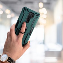 Skygo Xiaomi Redmi 9 Yüzüklü Standlı Tlp Tank Kılıf  (Armor Mılıtary Case)