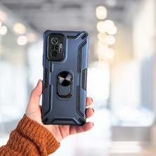 Skygo Xiaomi Redmi Note 10 Pro 4g Yüzüklü Standlı Tlp Tank Kılıf  (Armor Mılıtary Case)