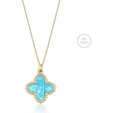 Kairos Jewelry 14 Ayar Altın Mavi Mineli Çift Taraflı Yonca Kolye

KRS-N148-14GN2