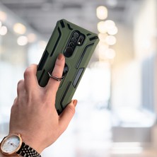 Skygo Xiaomi Redmi 9 Yüzüklü Standlı Tlp Tank Kılıf  (Armor Mılıtary Case)