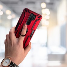 Skygo Xiaomi Redmi 9 Yüzüklü Standlı Tlp Tank Kılıf  (Armor Mılıtary Case)