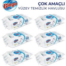 Bingo Pratik Yüzey Temizlik Havlusu Beyaz Sabun 96X6 (576 Yaprak)