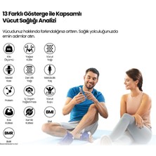 Relux RBS4000 Wellness Akıllı Vücut Analiz Tartısı – Yağ, Kas, Sıvı ve Kilo Ölçer, 4 Elektrot BIA Teknolojisi, Bluetooth Bağlantısı, Atlet Modu