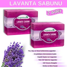 Organicsun Doğal Lavanta Sabunu 140 gr x 2 Adet Tüm Cilt Tipleri Için Onarıcı Besleyici Natural