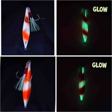 S.F. Jig Slow Jig 230G - Glow - Akya Sinarit Lahos Trança Antenli Mercan Gibi Balıkavları Için-Turuncu