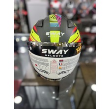 Sway Sw 765 Colourfull Kırmızı Siyah Güneş Vizörlü