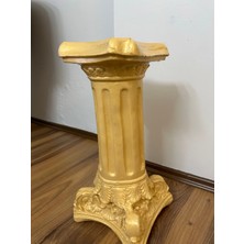 Libre Design Dekoratif 53CM Gold Sütun Biblo Heykel Bahçe Dekorasyonu
