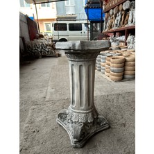 Libre Design Dekoratif 53CM Gri Sütun Bahçe Dekorasyonu Heykel Biblo