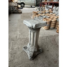 Libre Design Dekoratif 53CM Gri Sütun Bahçe Dekorasyonu Heykel Biblo