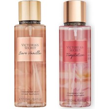 Victoria's Secret Bare Vanilla-Temptation Vücut Spreyi Ikili Set