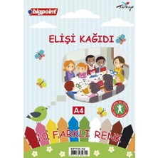 Bigpoint Elişi Kağıdı A4 Karışık 10 Renk