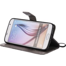 Colorful Shop Kart Yuvası Standı ile Samsung Galaxy S6 Için Kılıf Kickstand Manyetik Pu Çevirin (Yurt Dışından)