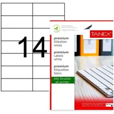 Tanex Laser Etiket Kod 2712 105MM x 42.69MM