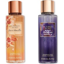 Victoria's Secret Bare Vanilla Golden-Night Glowing Vanilla Vücut Spreyi Ikili Set