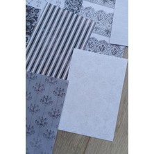 Mona Craftist 12 Adet Siyah Beyaz Desenli Scrapbook Kağıt Seti Bullet Journal Dekupaj Kağıdı