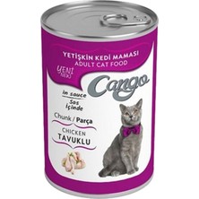 Cango Yetişkin Kedi Maması Tavuklu Konserve 415 gr x 4 Adet