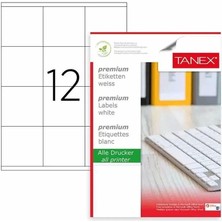 Tanex Laser Etiket Kod 2612 105MM x 48MM