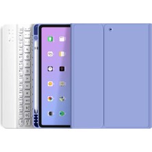 TEKNETSTORE Samsung Galaxy Tab A9+ Plus SM-X210 11 Inç Tablet Uyumlu Bluetooth Klavyeli Kılıf (Ingilizce Klavye)