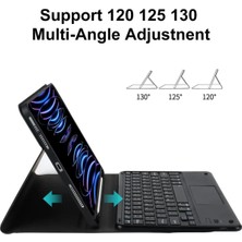 TEKNETSTORE Samsung Galaxy Tab A9+ Plus SM-X210 11 Inç Tablet Uyumlu Bluetooth Klavyeli Kılıf (Ingilizce Klavye)