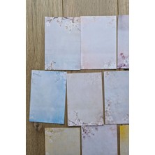 Mona Craftist 13 Adet Scrapbook Soft Pastel Sakura Temalı Scrapbook Kağıt Seti Bullet Journal Dekupaj Kağıdı