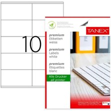 Tanex Laser Etiket Kod 2610 105MM x 57MM