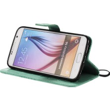 Colorful Shop Kart Yuvası Standı ile Samsung Galaxy S6 Için Kılıf Kickstand Manyetik Pu Çevirin (Yurt Dışından)