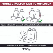 Trobus Ford Connect Hafif Ticari 2004-2010 Aracınıza Uyumlu Koltuk Kılıfı Ticari Mavi Siyah