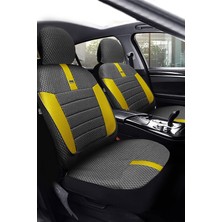 Trobus Opel Combo Camli Van 2005-2012 Aracınıza Uyumlu Koltuk Kılıfı Ticari Siyah Sarı