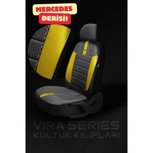 Trobus Opel Combo Camli Van 2005-2012 Aracınıza Uyumlu Koltuk Kılıfı Ticari Siyah Sarı
