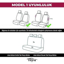 Trobus Renault Toros 1989-2000 Aracınıza Uyumlu Koltuk Kılıfı Vira Serisi Kırmızı